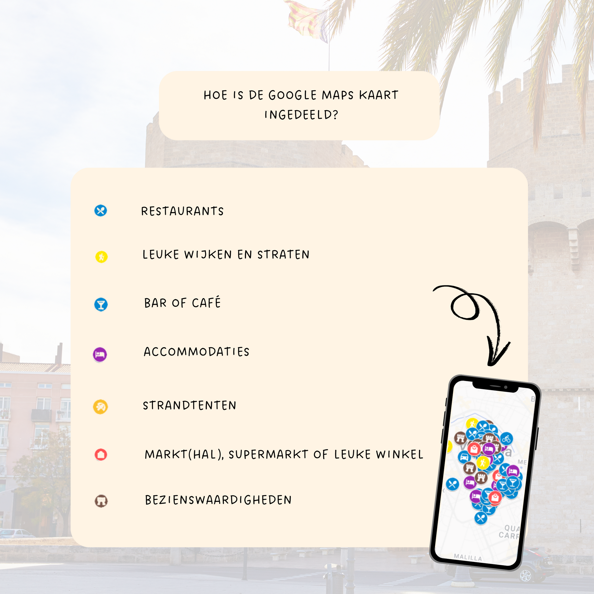 Valencia Google maps kaart B&B vol reizen