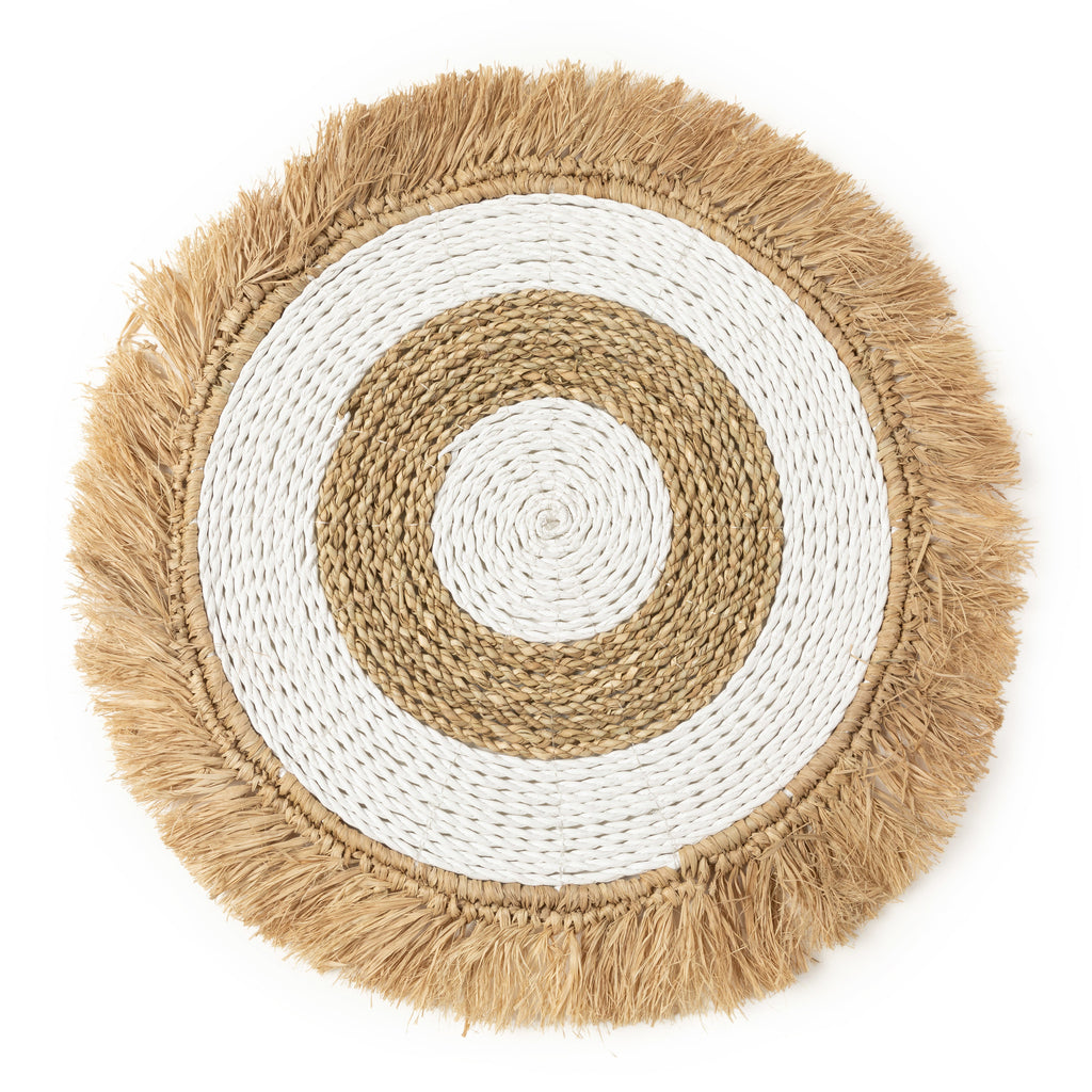 Raffia Placemat - Bruin/Wit