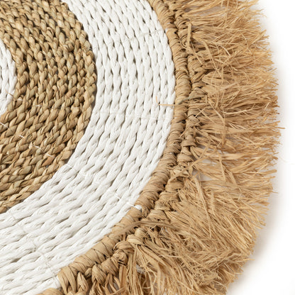 Raffia Placemat - Bruin/Wit